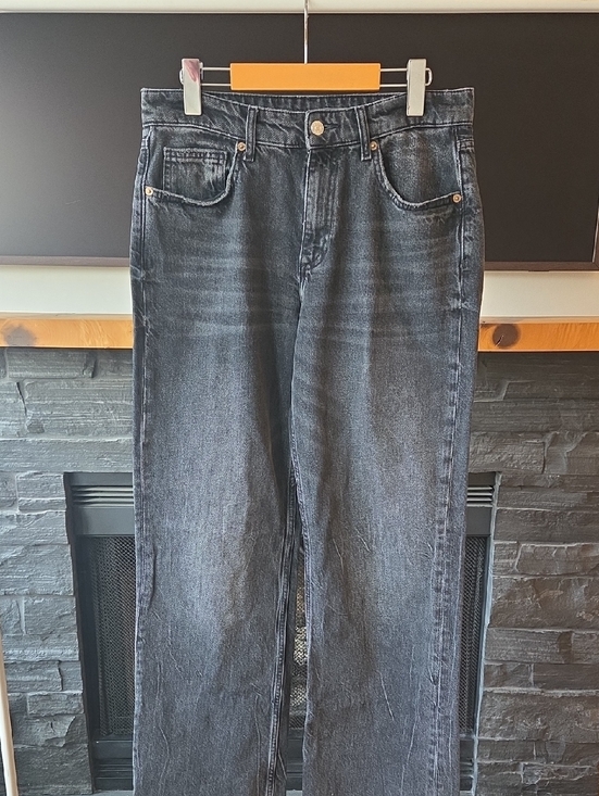Zara Denim - Straight-Leg Black Jeans